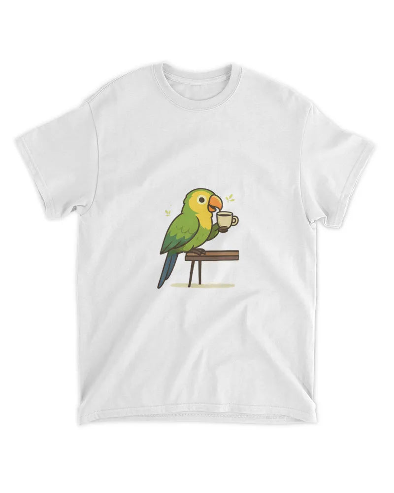 Parrot and coffee