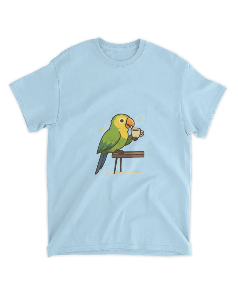 Parrot and coffee