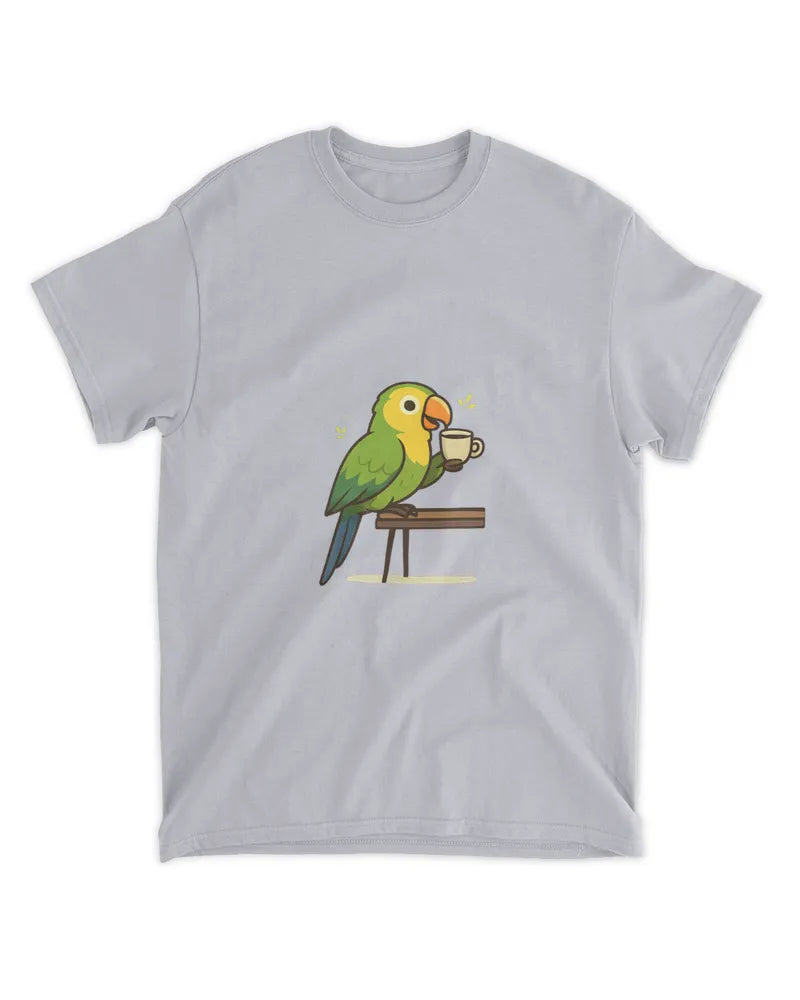 Parrot and coffee