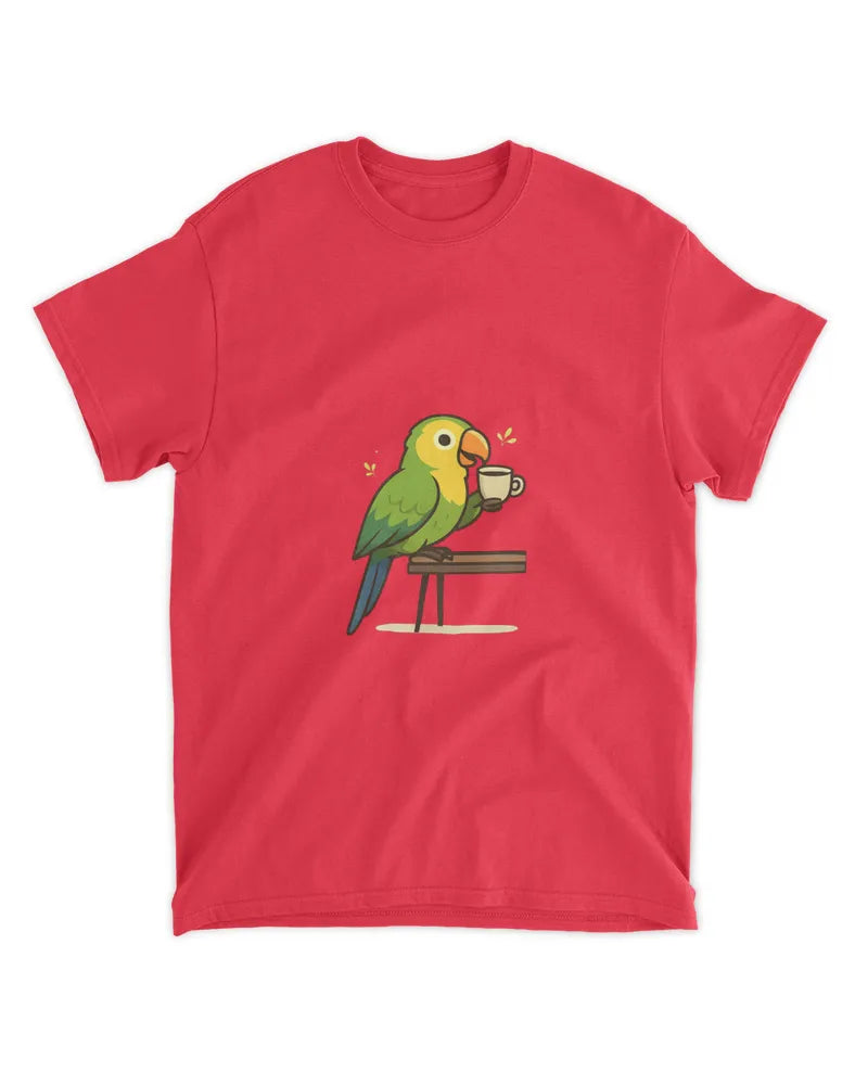 Parrot and coffee