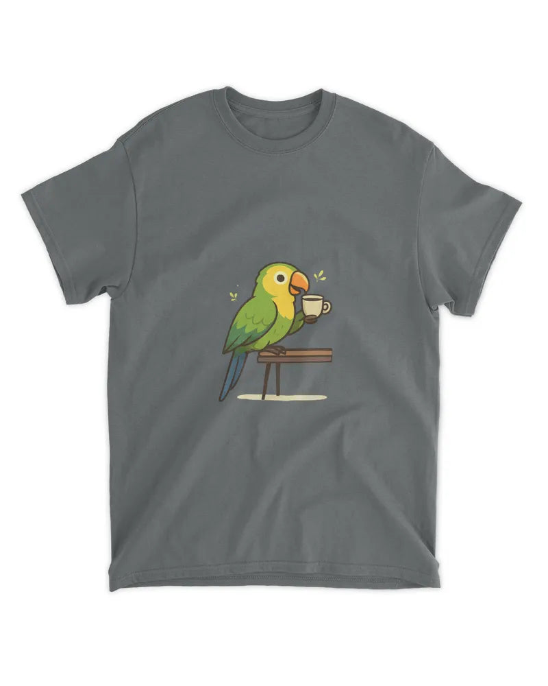Parrot and coffee