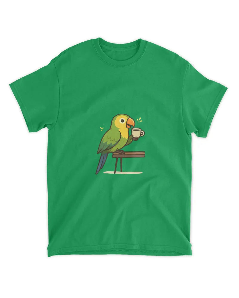 Parrot and coffee