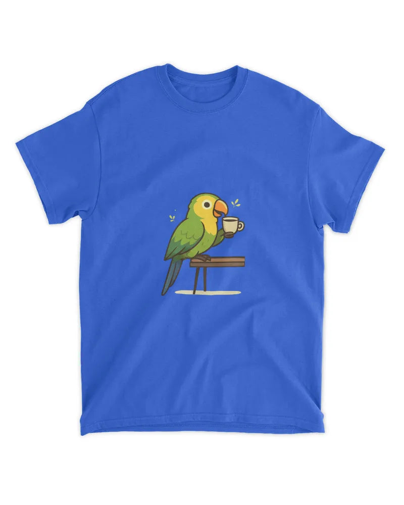 Parrot and coffee