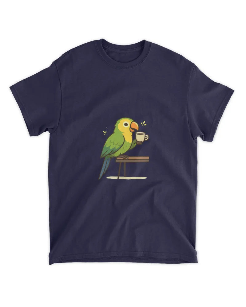 Parrot and coffee