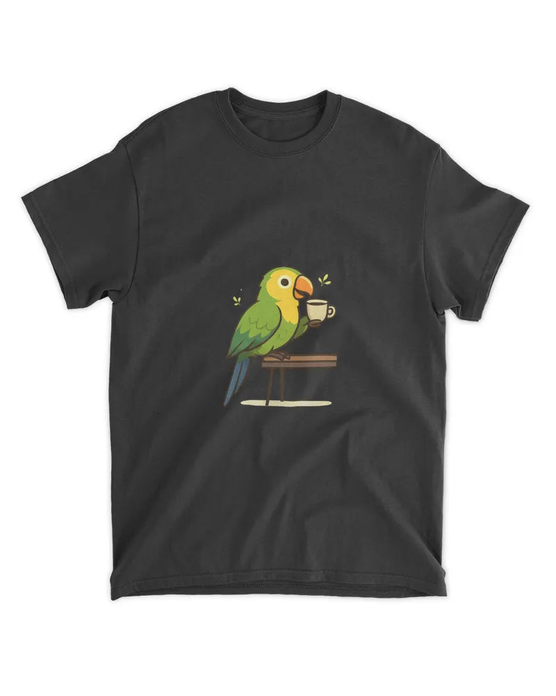 Parrot and coffee