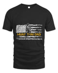 Vintage American Flag MMA Muay Thai Fighter Dad Silhouette