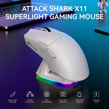 ATTACK SHARK X11 -Wireless Gaming Mouse