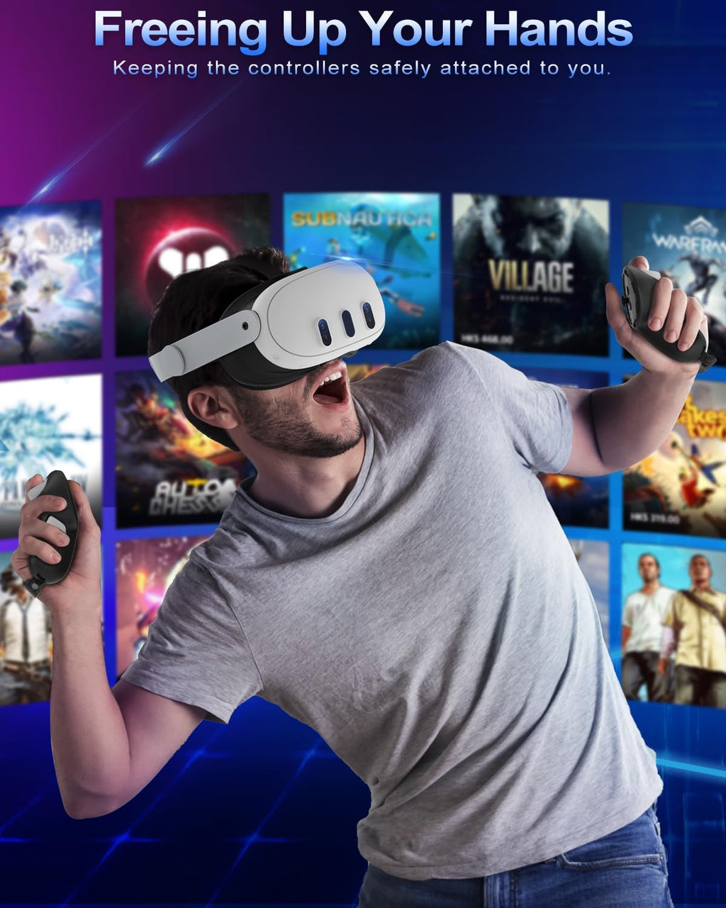 VR Controller Grip Covers for Oculus Quest 3