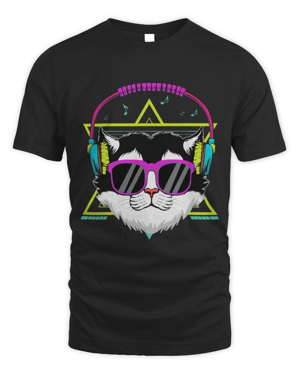 Cat With Headphones Im With The DJ 80s Costume EDM Music